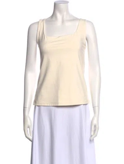 Pre-owned Elyse Walker Square Neckline Sleeveless Top In Neutral