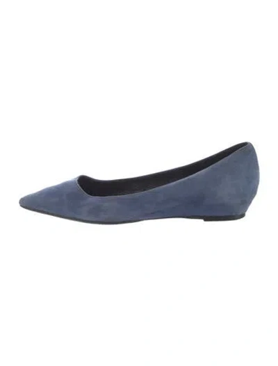 Pre-owned Elyse Walker Suede Ballet Flats In Blue