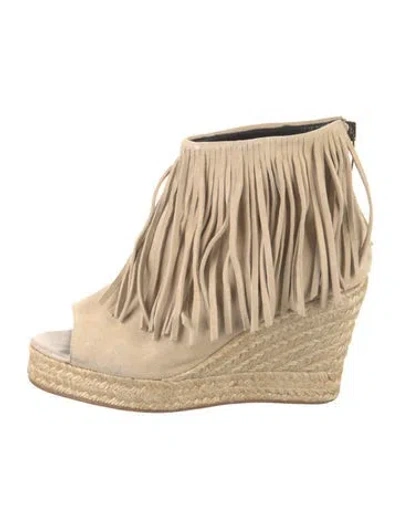 Pre-owned Elyse Walker Suede Boots In Neutral