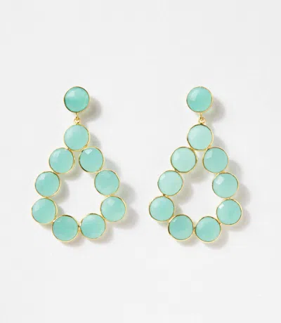 Elyssa Bass Designs Women's Gemstone Bezel Drop Earrings In Aqua In Green