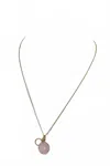 Elyssa Bass Designs Women's Rose Quartz And Moonstone Double Gemstone Necklace In Gold In Gold