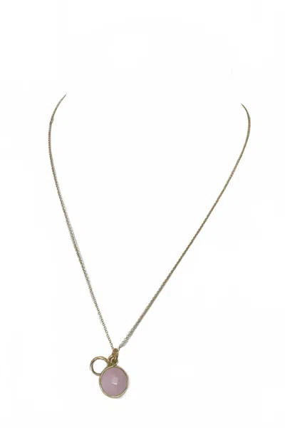 Elyssa Bass Designs Women's Rose Quartz And Moonstone Double Gemstone Necklace In Gold