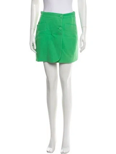 Pre-owned Elzinga Wool Mini Skirt In Green