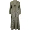 Em & Shi Green Olive Blazer Skirt Set In Green