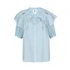 Em & Shi Women's Aqua Cottage Top