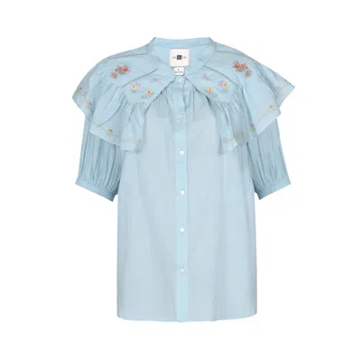 Em & Shi Women's Aqua Cottage Top In Blue