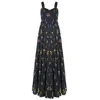 Em & Shi Women's Black Botanica Tiered Dress In Black