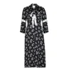 Em & Shi Women's Black Monochrome Ditsy Button Down Dress In Black