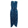 Em & Shi Women's Blue Athena Wrap Dress In Blue