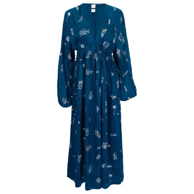 Em & Shi Cleo Midi Dress In Blue