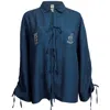 Em & Shi Women's Blue Olympia Embroidered Shirt In Blue