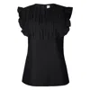 Em & Shi Women's Celeste Ruffle Sleeves Blouse In Black In Black
