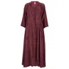 Em & Shi Women's Red Berry Pleats Dress In Red