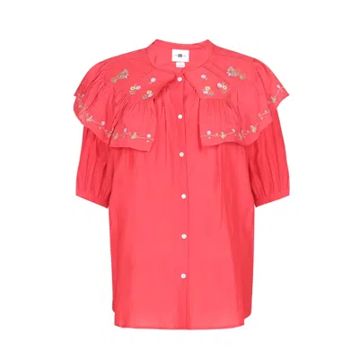 Em & Shi Women's Red Rose Cottage Shirt