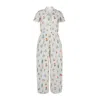 Em & Shi Women's White Summer Herbs Jumpsuit In White