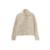 Michella Women's Neutrals Basic Denim Jacket - Cream In White