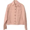 Michella Women's Pink / Purple Basic Denim Jacket - Pink & Purple In Pink/purple
