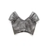 Michella Women's Silver Dalia Crop Top In Silver