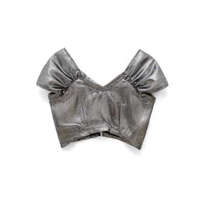 Em Basics Women's Silver Dalia Crop Top In Gray
