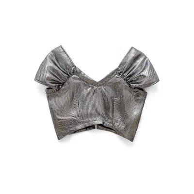 Em Basics Women's Silver Dalia Crop Top