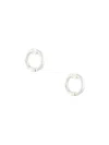 E.m. Clip-on Hoop Earrings In Silver