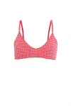Em On Holiday Women's Gingham Bikini Set Swimsuit In Red/beige In Red