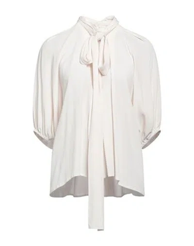 Éma Nou Woman Top Ivory Size Xl Acetate, Silk In White