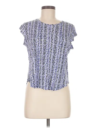 Pre-owned Emaline Short Sleeve Blouse In Blue