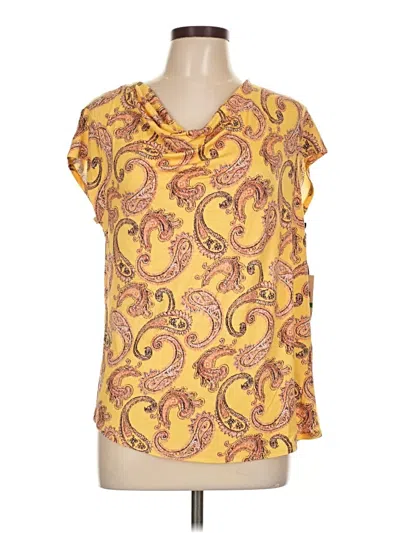 Pre-owned Emaline Short Sleeve Blouse In Yellow