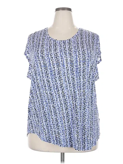 Pre-owned Emaline Woman Short Sleeve Blouse In Blue
