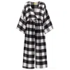 Emanmoon Women's Black / White Black White Checkered  Jumpsuit In Black