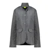 Emanmoon Women's Grey Puffer Blazer In Grey