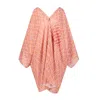Emanmoon Women's Pink / Purple V-neck Mini Kaftan