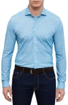 EMANUEL BERG 4FLEX MODERN FIT FLORAL KNIT BUTTON-UP SHIRT