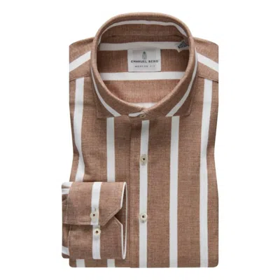 Emanuel Berg Byron In Brown Bold Stripe In Multi