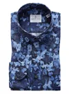 Emanuel Berg Camo Print Shirt In Blue Print In Multi