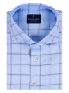 Emanuel Berg Checked-pattern Long-sleeve Shirt In Blue