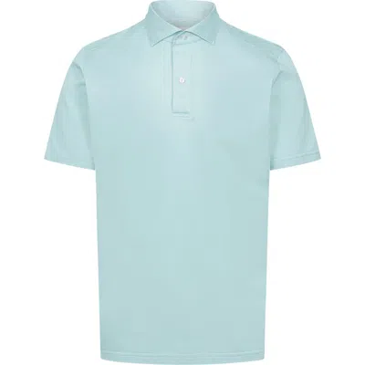 Emanuel Berg Jacquard Texture Polo In Blue