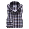 Emanuel Berg Men's Albini 4-flex Stretch Sport Shirt In Grey/brown In Multi