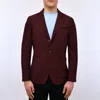 Emanuel Berg Men's Stretch Shirt Jacket In Maroon In Black