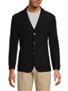 Emanuel Berg Men's Wool Blend Blazer In Black