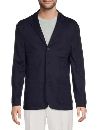 Emanuel Berg Men's Wool-blend Sportcoat In Navy