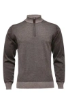 Emanuel Berg Merino Wool Quarter Zip Sweater In Brown