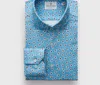 Emanuel Berg Modern 4flex Stretch Knit Shirt In Turquoise In Blue