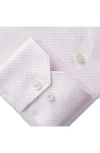 Emanuel Berg Modern Fit Geometric Print Stretch Cotton Dress Shirt In Light Pastel Pink