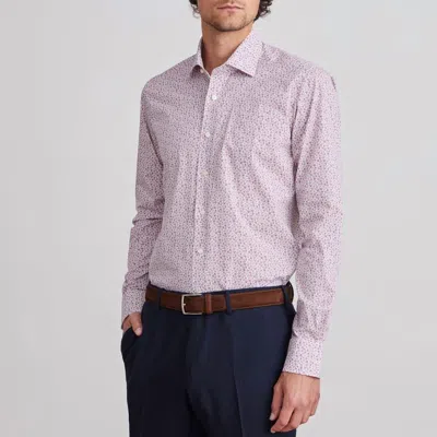 Emanuel Berg Mr Crown Floral Print Shirt In Red In Pink