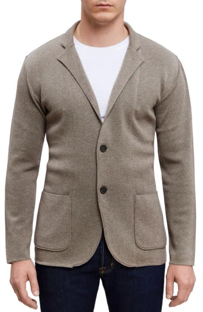 Emanuel Berg Premium Merino Wool Blazer In Medium Beige