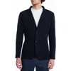 Emanuel Berg Premium Merino Wool Knit Sport Coat In Black