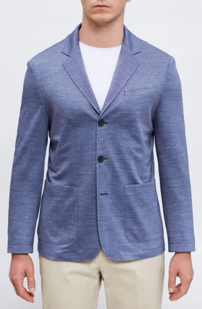 Emanuel Berg Premium Stretch Jersey Blazer In Dark Blue