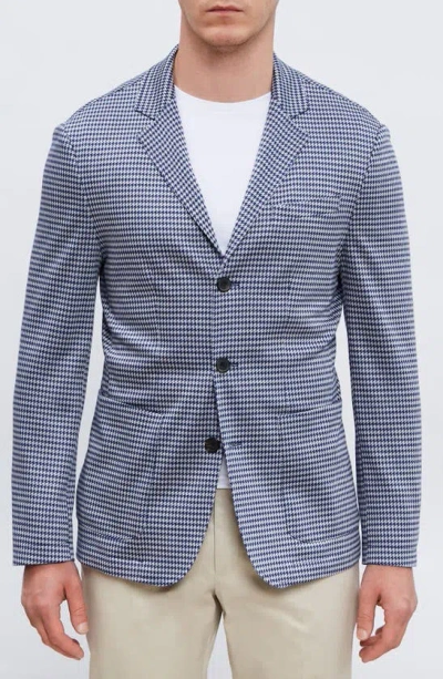 Emanuel Berg Premium Stretch Wool Blend Jersey Blazer In Dark Blue